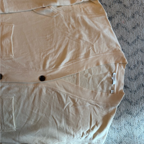 Vince French Terry Women's Cream Cardigan XS - Picture 4 of 7